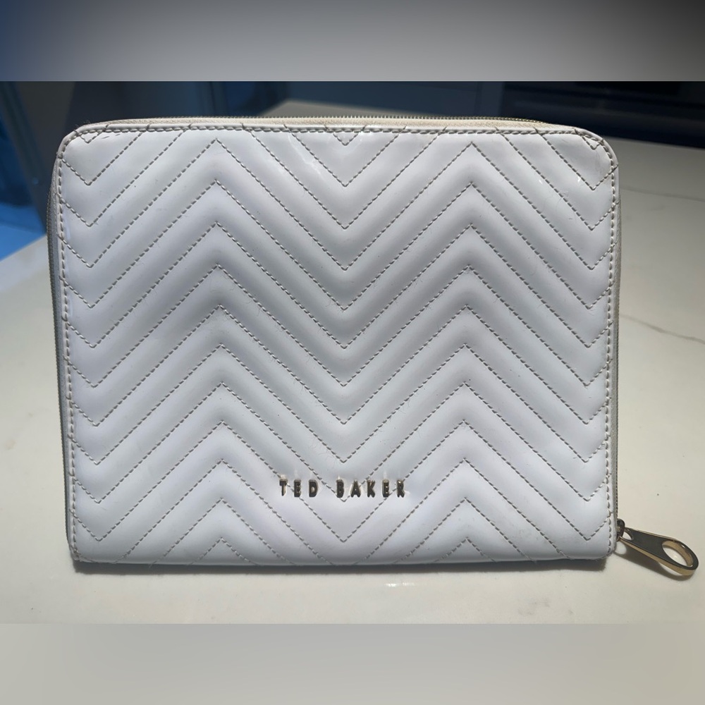 Ted Baker Quilted Chevron iPad Case in White